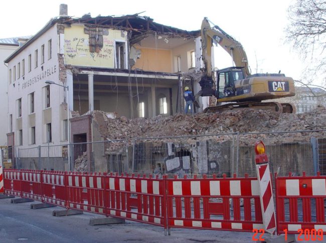 Abbruch Friedenskapelle Leipzig